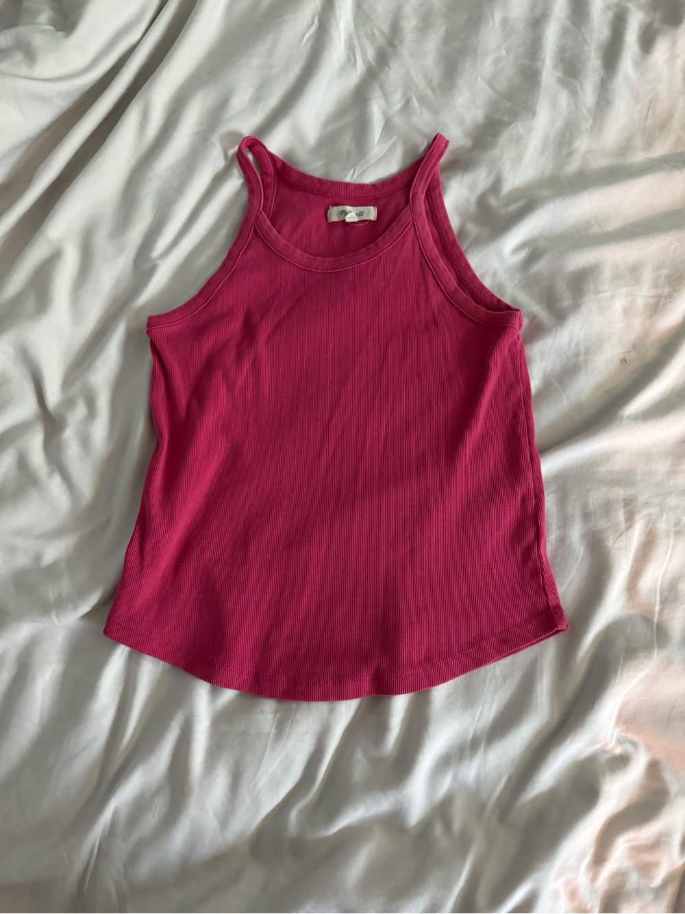 Madewell Hot Pink Ribbed Tank